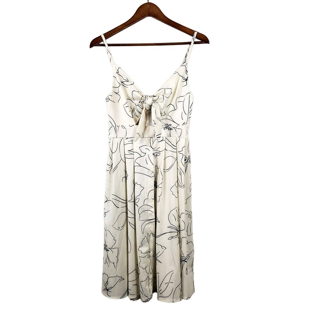 Fancyinn Strappy Floral Print Keyhole Dress - S